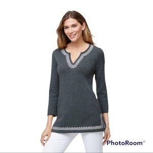 TOMMY BAHAMA Gray Cashmere Sweater Size S ON SALE NOW!